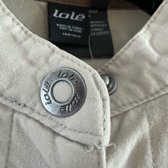 Lole Jackets & Blazers - LOLE LOLË jacket vest snap buttons beige tan size 6